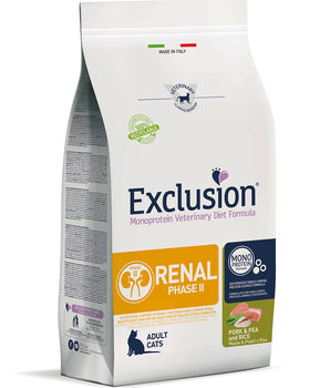 Hrana uscata pentru pisici, Exclusion Renal Phase 2 Diet, Porc & Mazare si Orez All Breed Adult 1,5kg