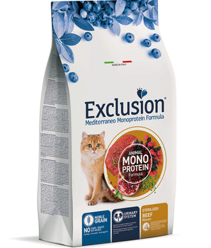 Hrana uscata pentru pisici, Exclusion Sterilized cu vita, All Breed Adult 1,5kg