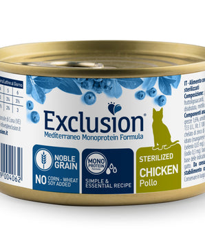 Conserva Pisici Exclusion Sterilized cu Pui, All Breed Adult 85gr
